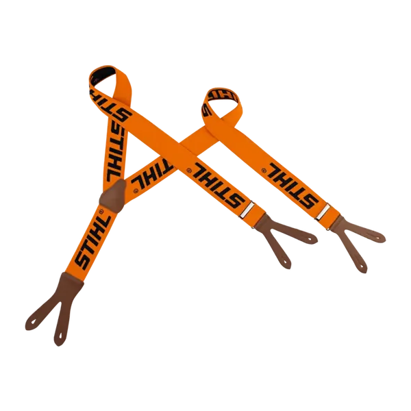 Bretelles, 120 cm, orange, à boutonner