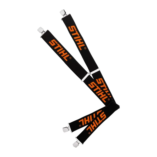 Bretelles, 130 cm, noir/orange, 110 cm, avec clips en métal